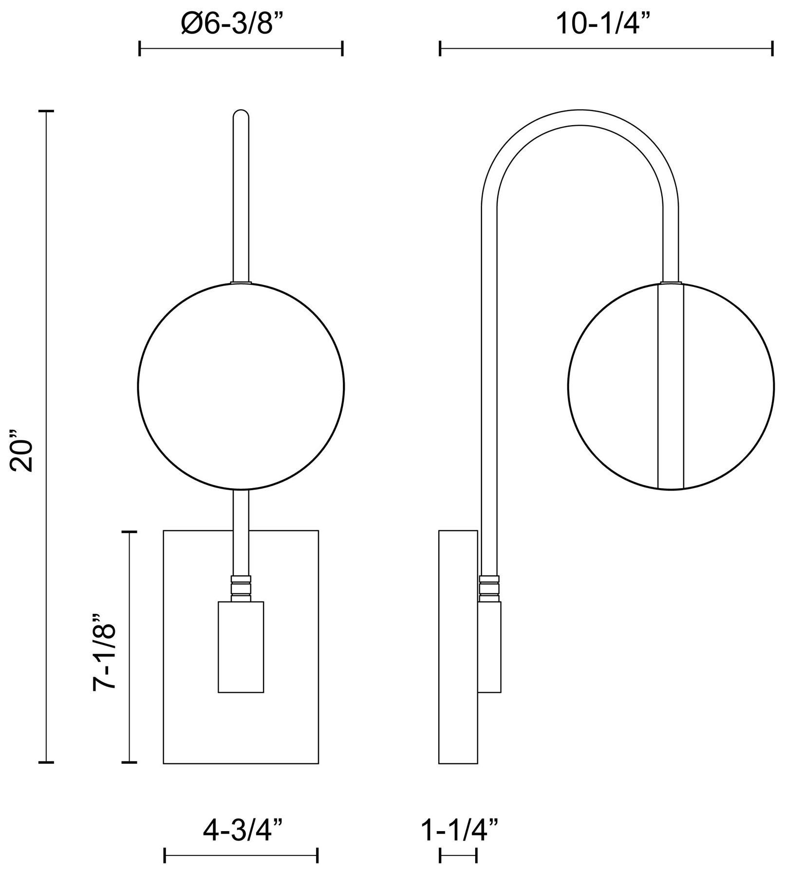 Image 2 Tagliato 20"H Matte Black and Brushed Gold LED Wall Sconce more views