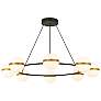 2_Tagliato 43 3/4" Wide Black and Gold LED Ring Chandelier