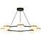 Tagliato 43 3/4" Wide Black and Gold LED Ring Chandelier
