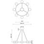 3_Tagliato 43 3/4" Wide Black and Gold LED Ring Chandelier more views