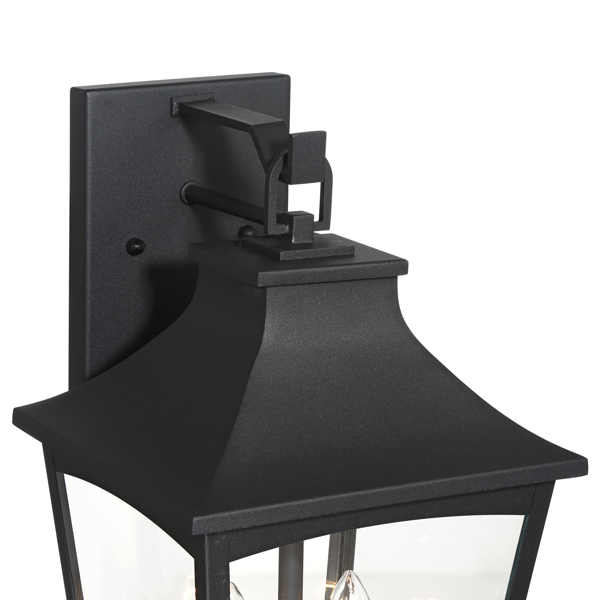 Image 4 Tagua 17 1/4" High Textured Black 2-Light Outdoor Wall Lantern Light more views