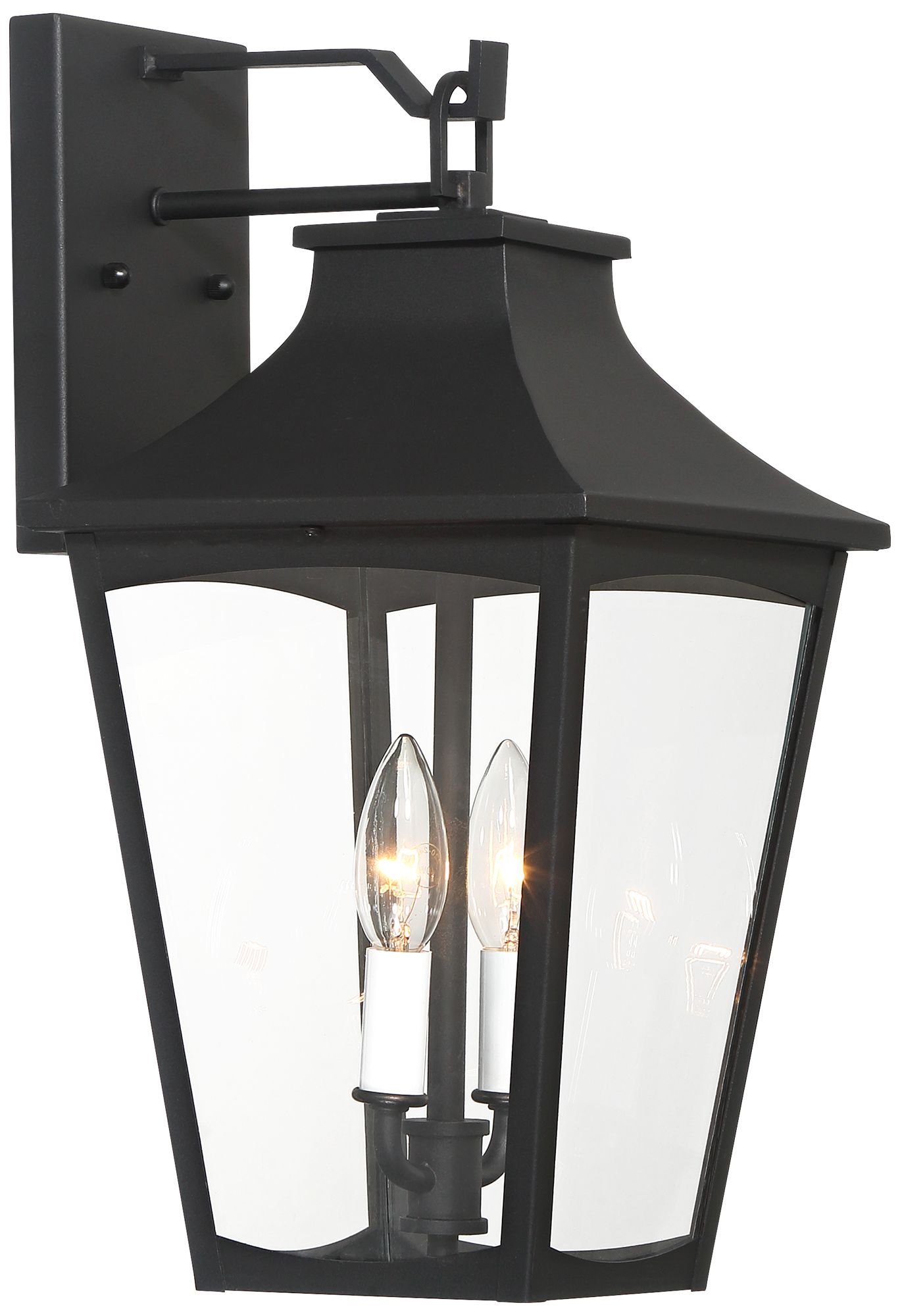 Image 7 Tagua 17 1/4" High Textured Black 2-Light Outdoor Wall Lantern Light more views