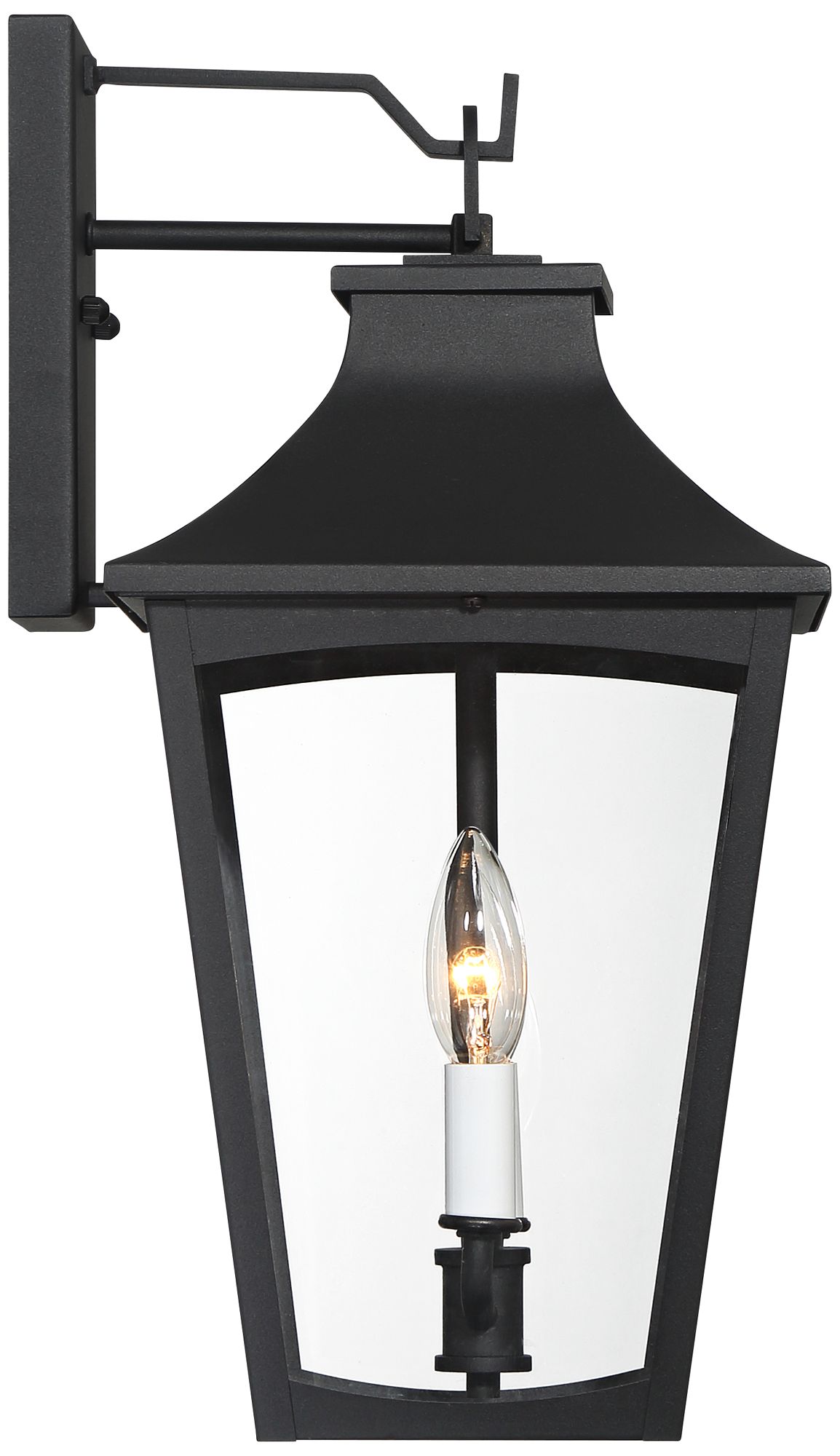 Tagua 17 1/4" High Textured Black 2-Light Outdoor Wall Lantern Light