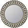 Tagus Distressed Off-White 34 1/4" Round Wall Mirror