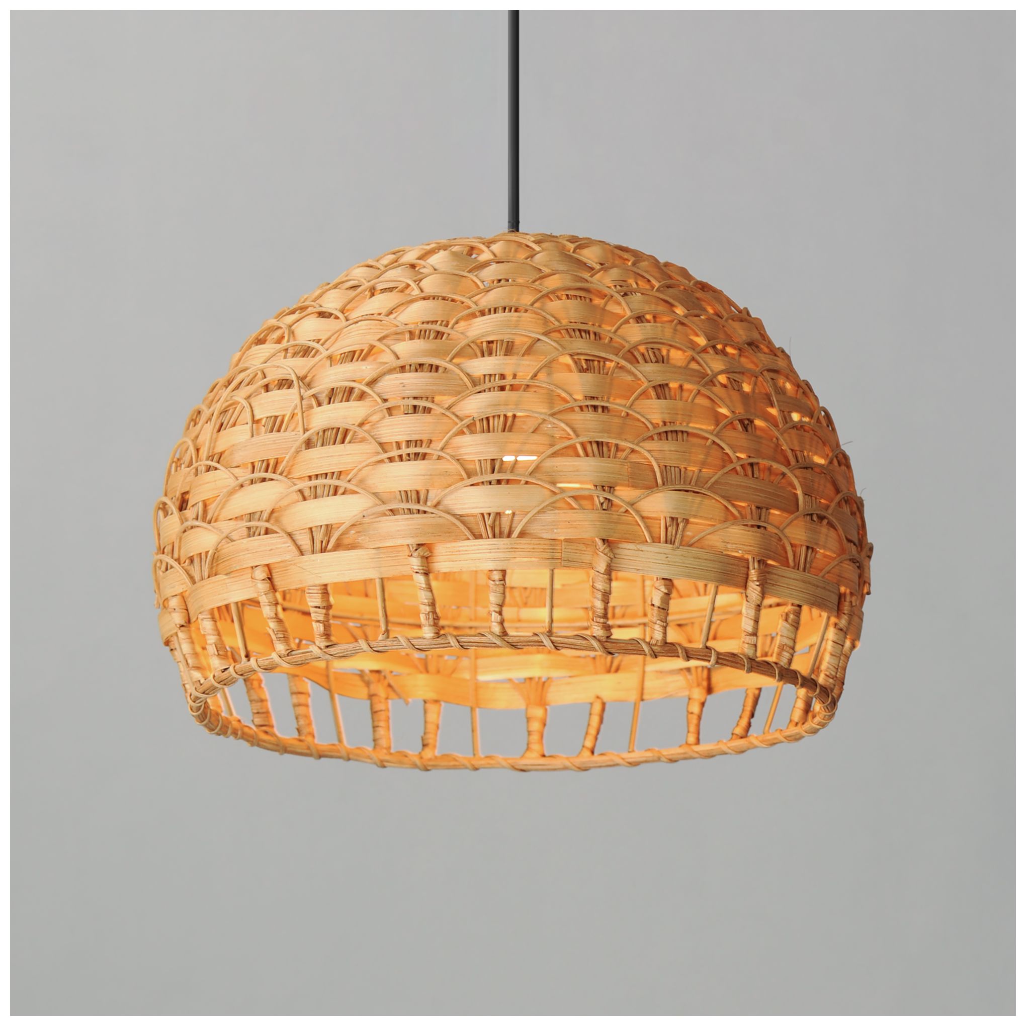 Image 3 Tahiti 14" 1-Light Pendant - Black more views