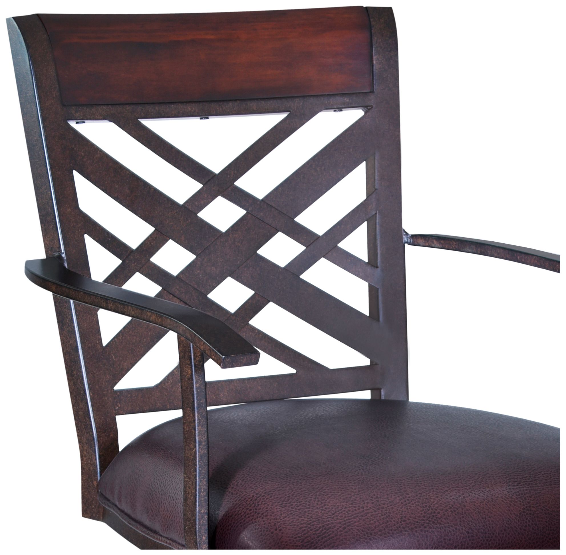 Image 3 Tahiti 30 in. Barstool in Brown Pu Upholstery and Auburn Bay Finish more views