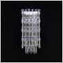 Tahitian 8" Wide Antique Silver Clear Crystal 1-Light Wall Sconce