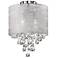 Tahnee 12" Wide Polished Chrome Crystal Ceiling Light