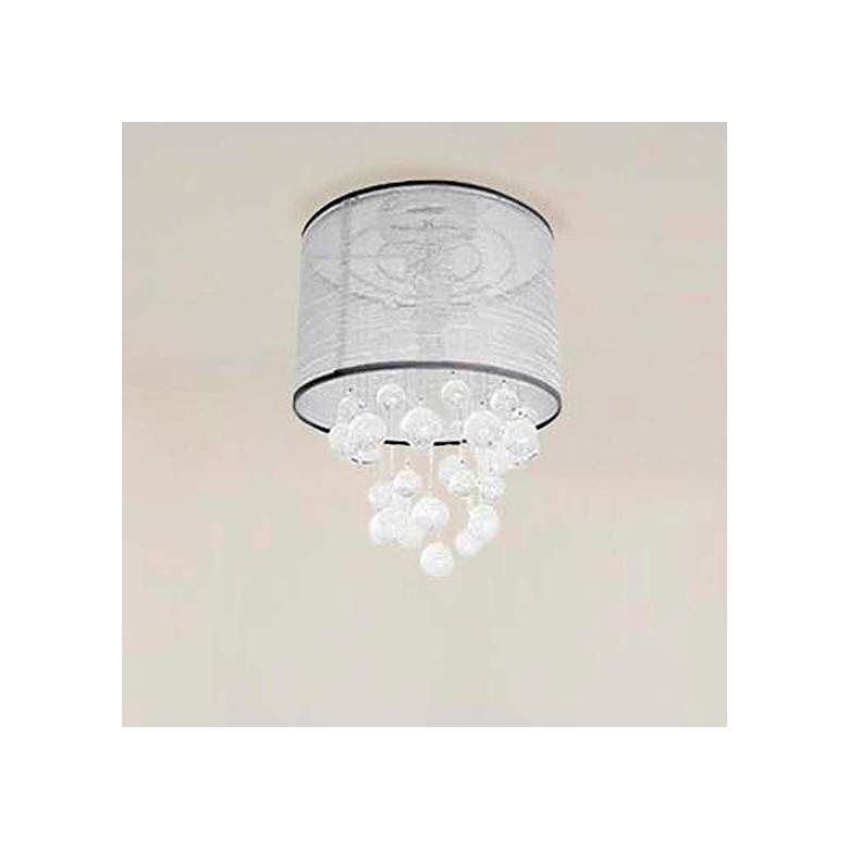 Image 1 Tahnee 12" Wide Polished Chrome Crystal Ceiling Light