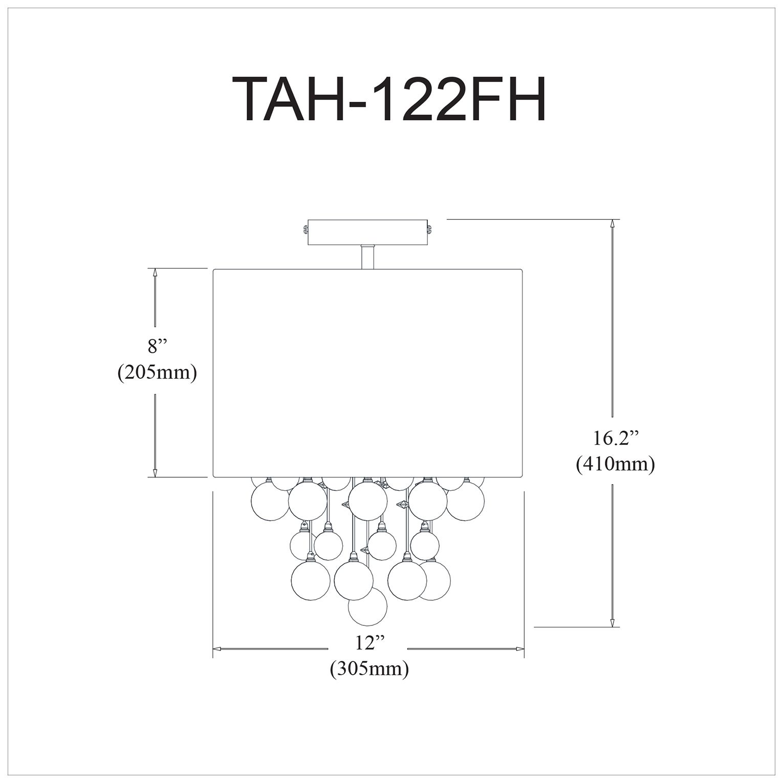 Image 6 Tahnee 12" Wide Polished Chrome Crystal Ceiling Light more views