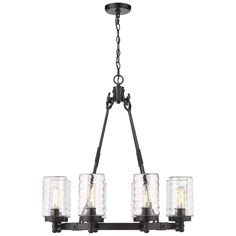 Image 5 Tahoe 29 3/4" High Matte Black 8-Light Outdoor Hanging Light more views