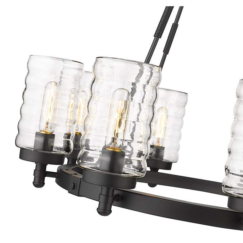 Image 7 Tahoe 29 3/4" High Matte Black 8-Light Outdoor Hanging Light more views