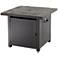 Tahoe 30" Square Slate Top Gas Outdoor Fire Pit Table