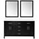 Tahoe 60"W Espresso Double Sink Vanity Kit With 2 Mirrors
