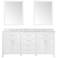 Tahoe 72" Wide White Double Sink Vanity Kit With 2 Mirrors