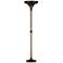 Tahoe Bronze Faux Wood Light Blaster Torchiere Floor Lamp