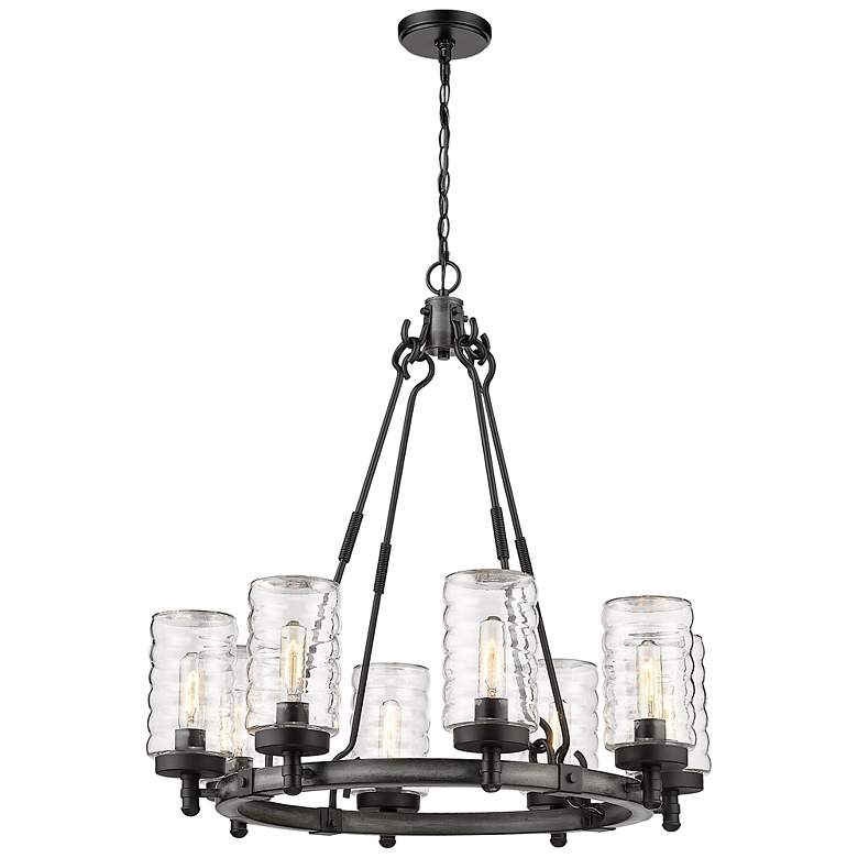 Image 2 Tahoe by Z-Lite Ashen Barnboard 8 Light Outdoor Pendant
