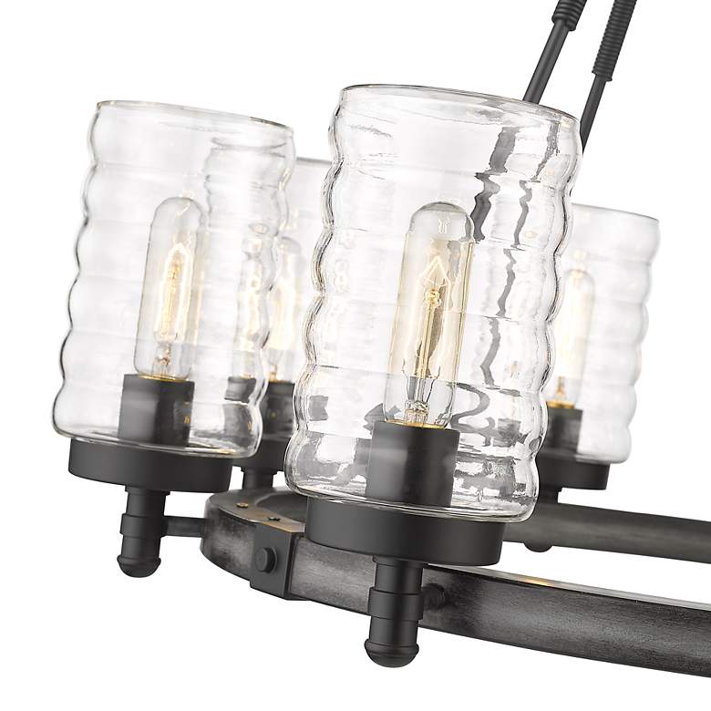Image 7 Tahoe by Z-Lite Ashen Barnboard 8 Light Outdoor Pendant more views