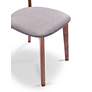 3_Tahoe Grey Fabric and Walnut Wood Set of 2 Dining Chairs more views