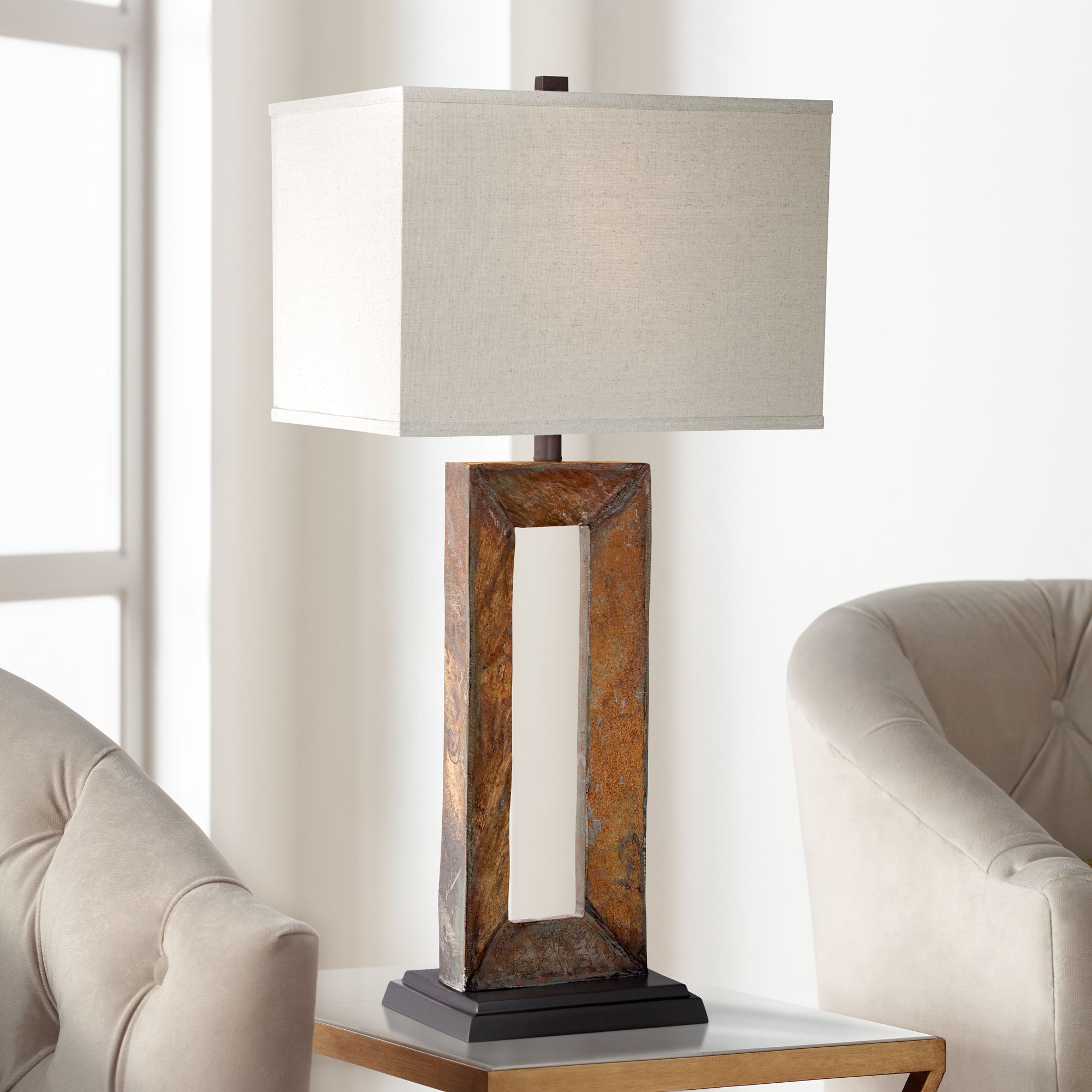 large rectangular table lamp