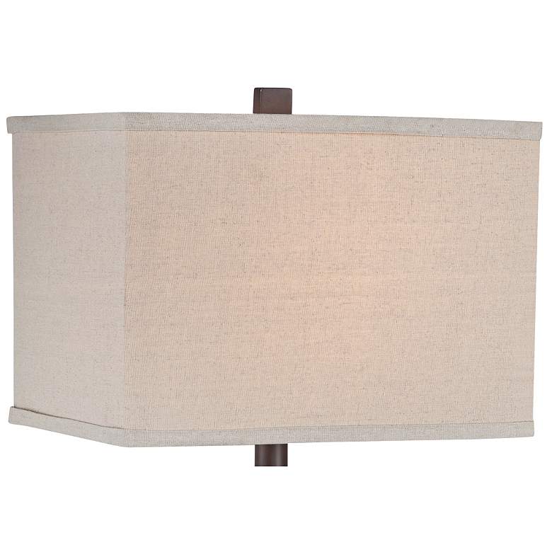 Tahoe Small Rectangular Slate Table Lamp with Table Top Dimmer more views