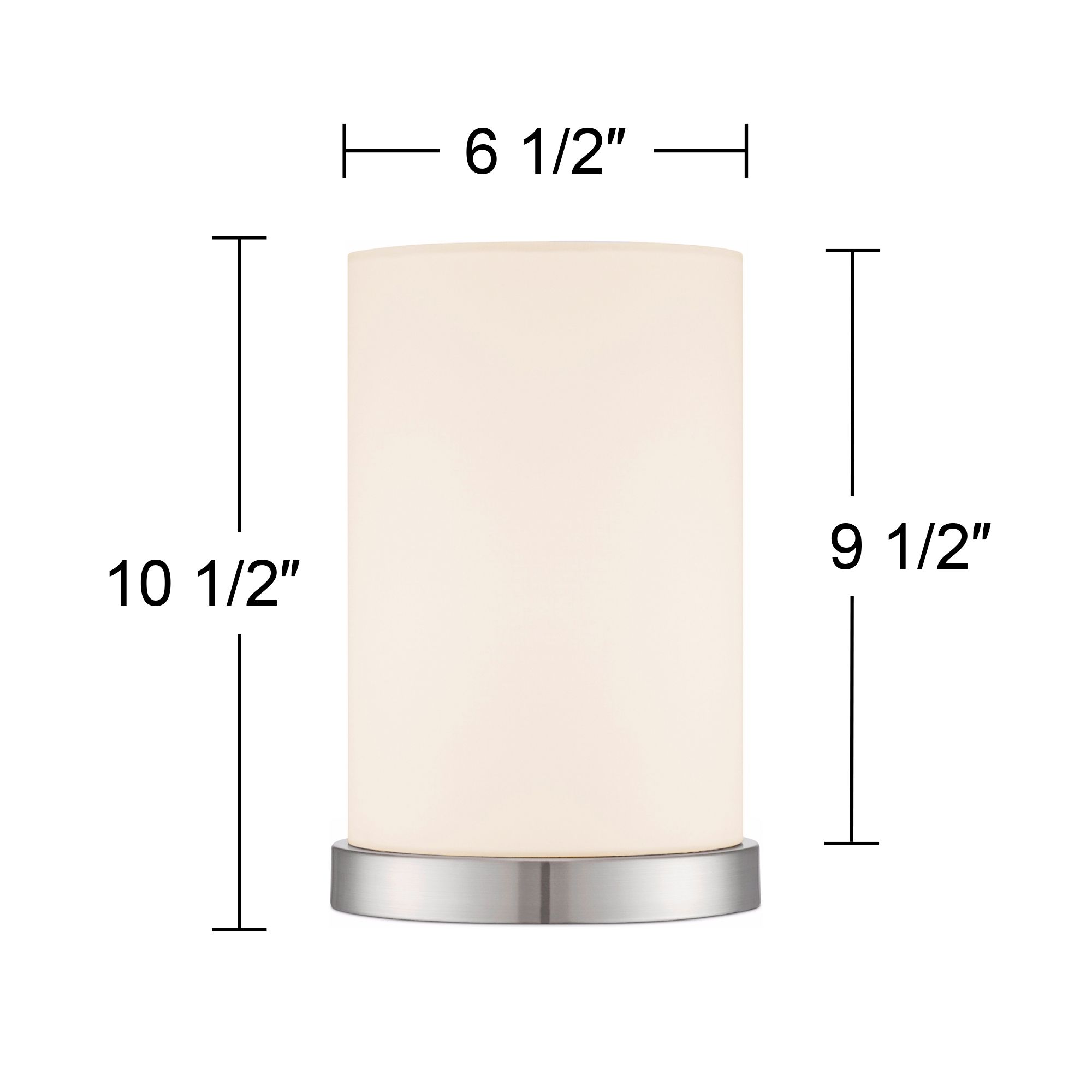 Image 5 Tahoma 10 1/2" High White Cylinder Accent Table Lamp more views