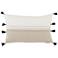 Taiga Yamanik White and Beige Stripes 21"x13" Throw Pillow