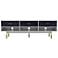 Taimae 70 3/4"W White and Navy Blue Wood 3-Drawer TV Stand