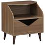 1_Tainy 19 3/4" Wide Honey Walnut Wood 1-Drawer End Table