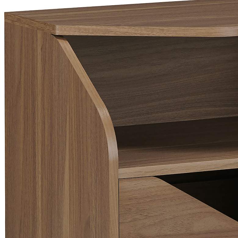Image 2 Tainy 19 3/4" Wide Honey Walnut Wood 1-Drawer End Table more views