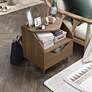 7_Tainy 19 3/4" Wide Honey Walnut Wood 1-Drawer End Table more views