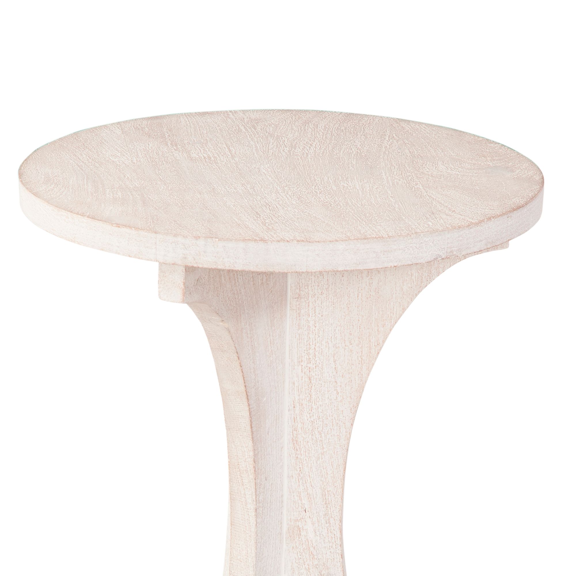 Image 3 Tait 24" White Washed Wood Accent Table more views