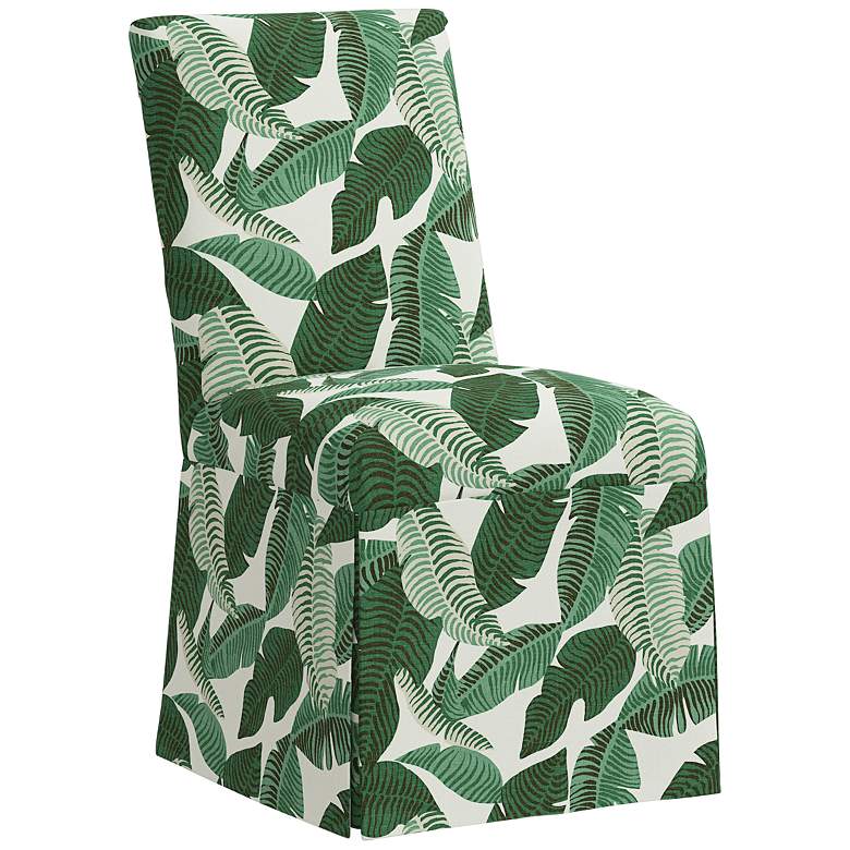 Tajana Banana Palm Natural Fabric Slipcover Dining Chair