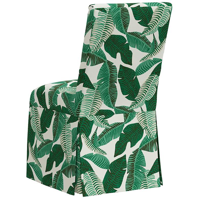 Image 3 Tajana Banana Palm Natural Fabric Slipcover Dining Chair more views