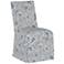 Tajana Indian Blockprint Gray Fabric Slipcover Dining Chair