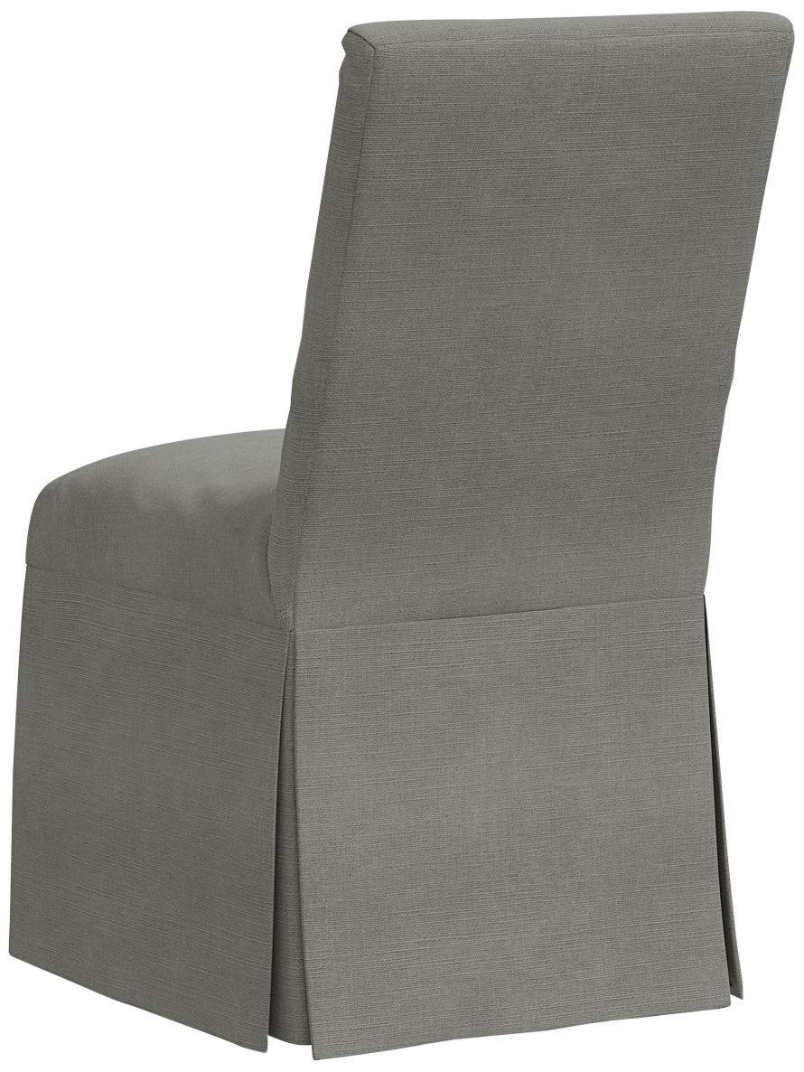 Image 4 Tajana Linen Gray Fabric Slipcover Dining Chair - Made to Order more views