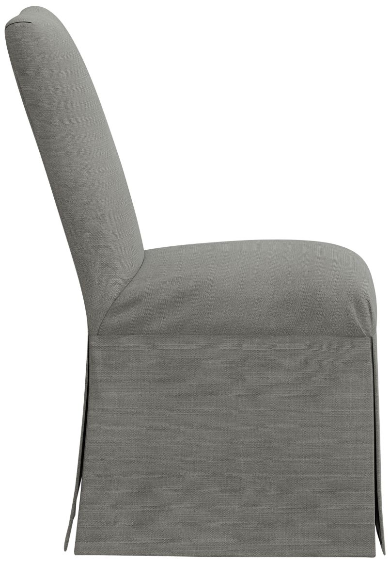 Tajana Linen Gray Fabric Slipcover Dining Chair - Made to Order
