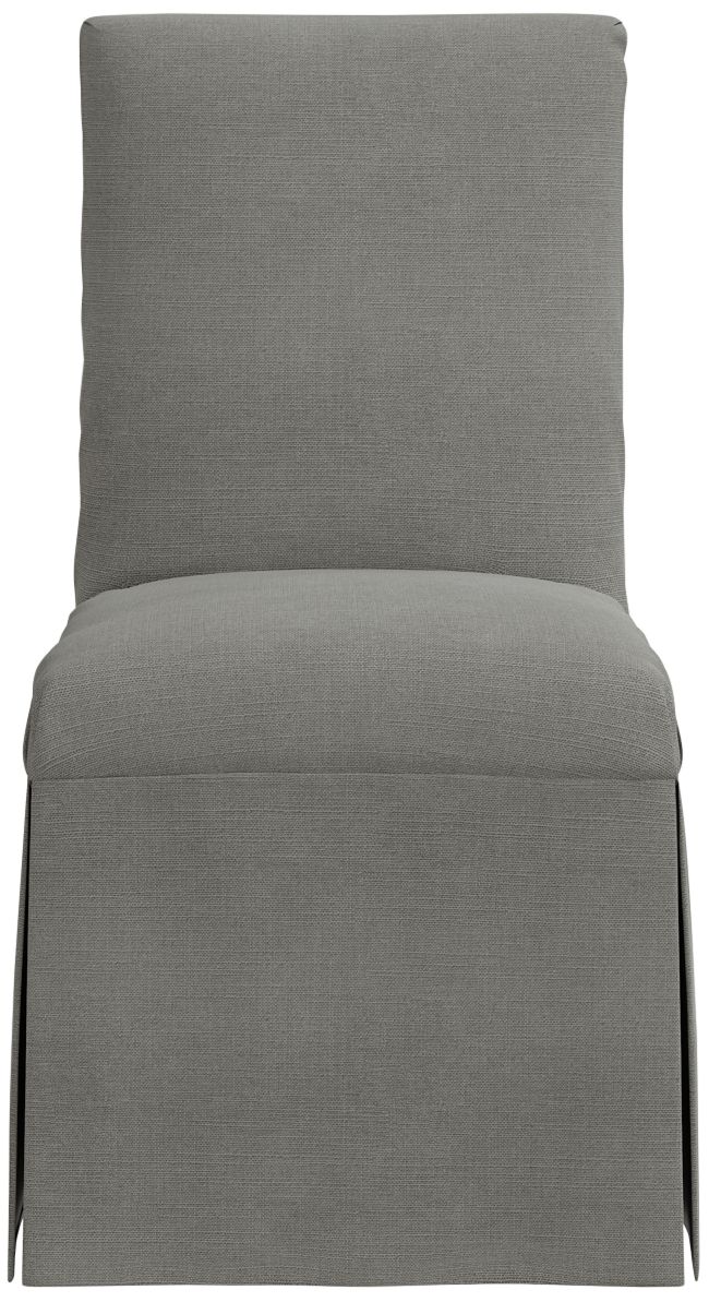 Tajana Linen Gray Fabric Slipcover Dining Chair - Made to Order