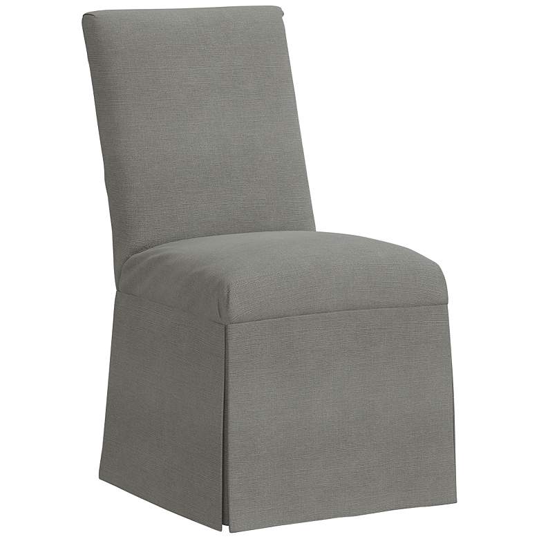 Image 1 Tajana Linen Gray Fabric Slipcover Dining Chair