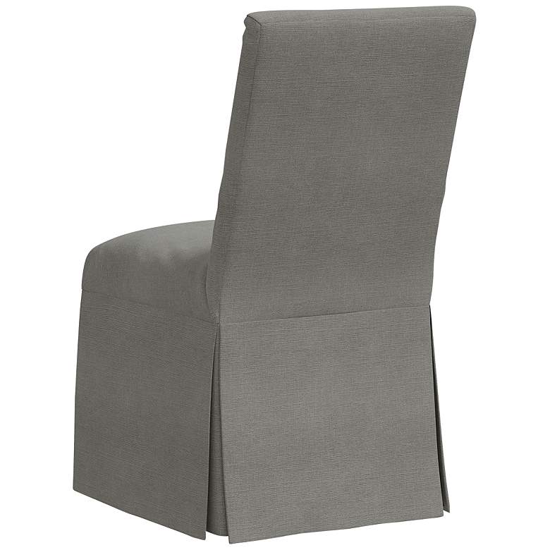 Image 4 Tajana Linen Gray Fabric Slipcover Dining Chair more views