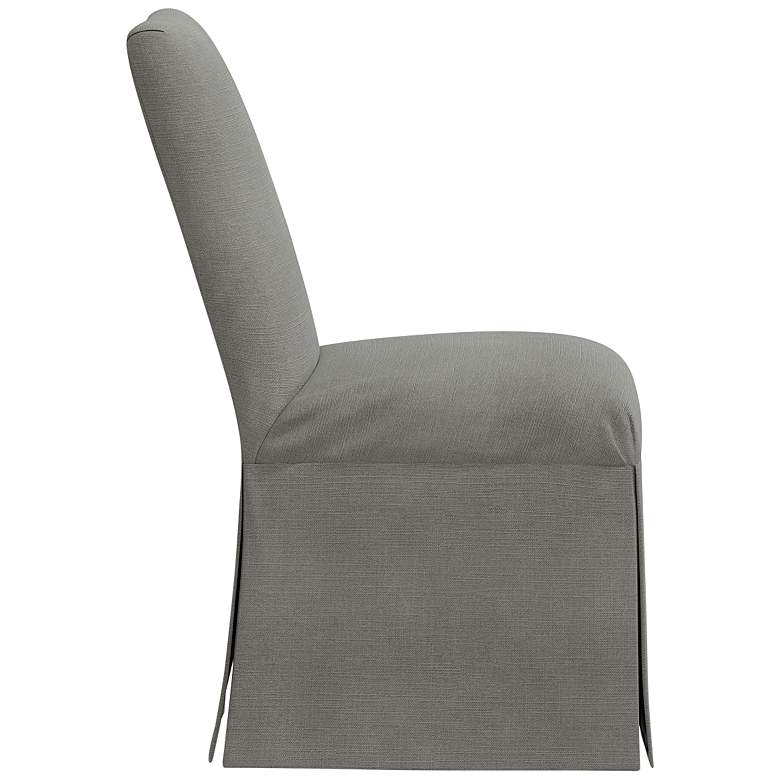 Image 5 Tajana Linen Gray Fabric Slipcover Dining Chair more views