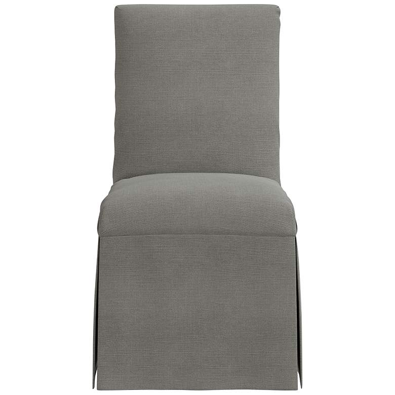 Image 6 Tajana Linen Gray Fabric Slipcover Dining Chair more views