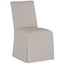 Tajana Linen Putty Fabric Slipcover Dining Chair