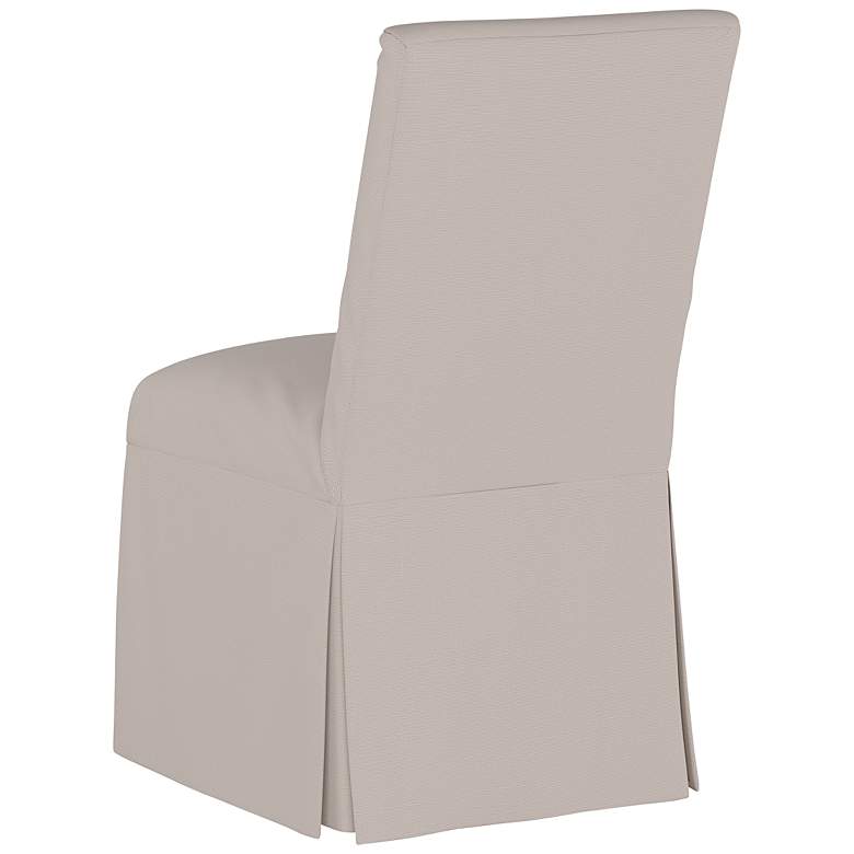 Image 4 Tajana Linen Putty Fabric Slipcover Dining Chair more views