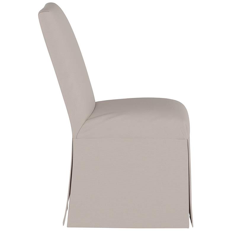 Image 5 Tajana Linen Putty Fabric Slipcover Dining Chair more views