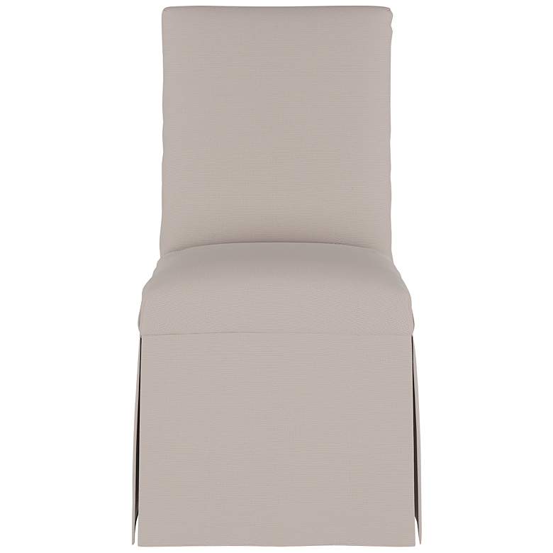 Image 6 Tajana Linen Putty Fabric Slipcover Dining Chair more views