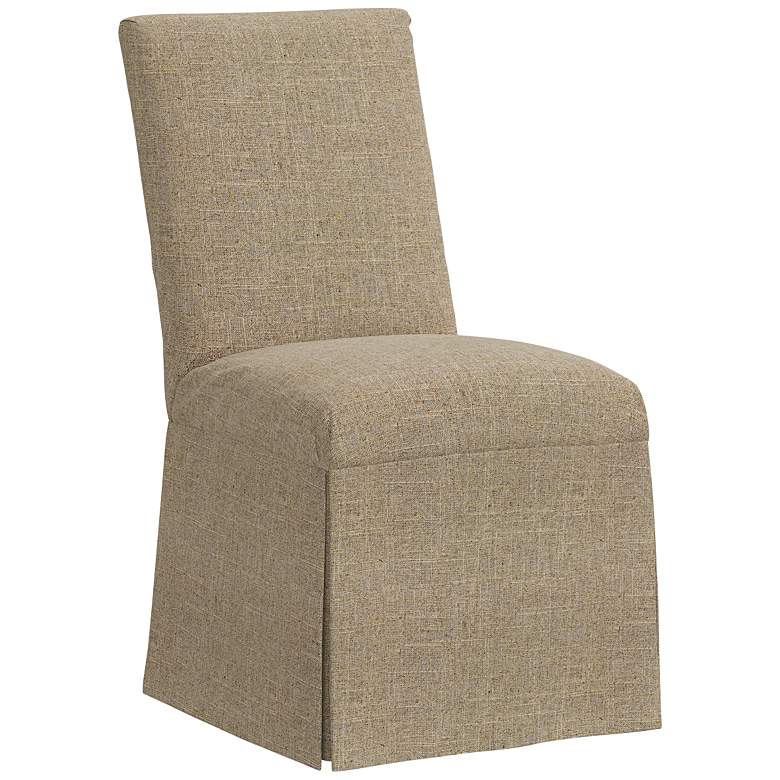 Image 1 Tajana Linen Sandstone Fabric Slipcover Dining Chair