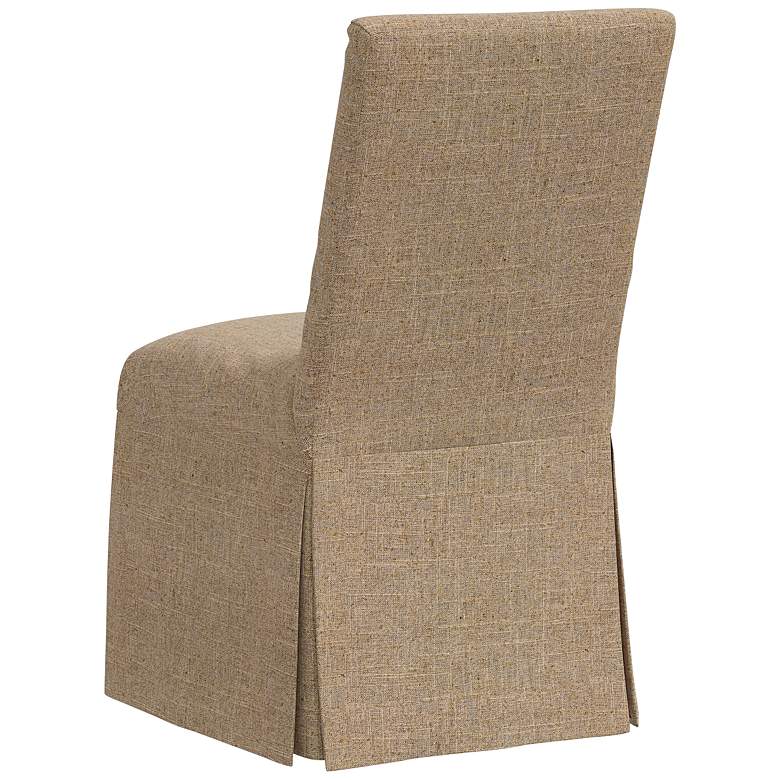 Image 4 Tajana Linen Sandstone Fabric Slipcover Dining Chair more views