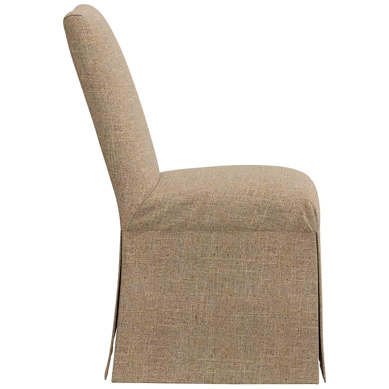 Image 5 Tajana Linen Sandstone Fabric Slipcover Dining Chair more views