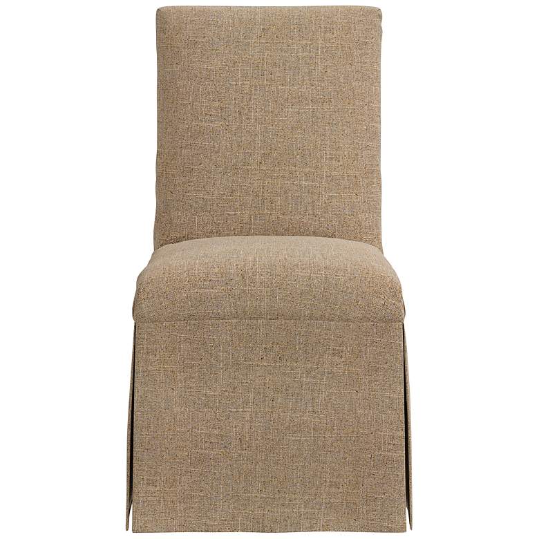 Image 6 Tajana Linen Sandstone Fabric Slipcover Dining Chair more views
